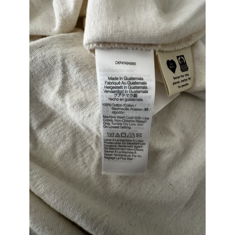 Madewell Button-Front Crewneck Crop Tank Heather Cream Size XL NWT - Picture 5 of 6